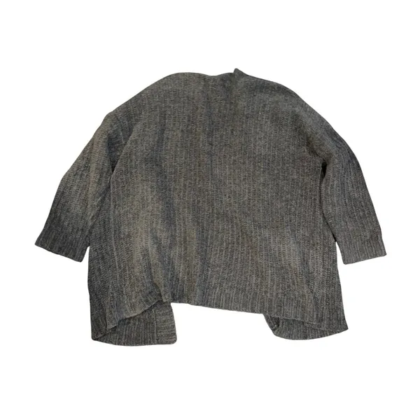 American Eagle Olive Green Open Front Chunky Knit Cardigan Pockets Size Medium - Image 2