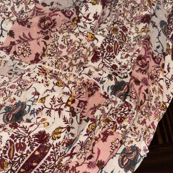 Anthropologie Drew Naomi Maxi Dress Med Tiered Patchwork Boho Beach Easter - Image 3