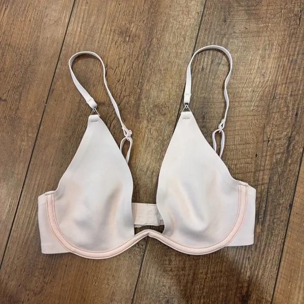 Intimately Free People Ari Plunge Underwire Bra Mooncake Blush Pink Size 32C EUC - Image 3