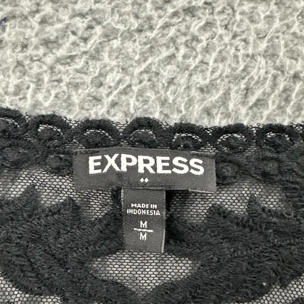 Y2K Express Sheer Crochet Lace Top Whimsigoth Witchy Fairy Grunge Women's Medium - Image 4