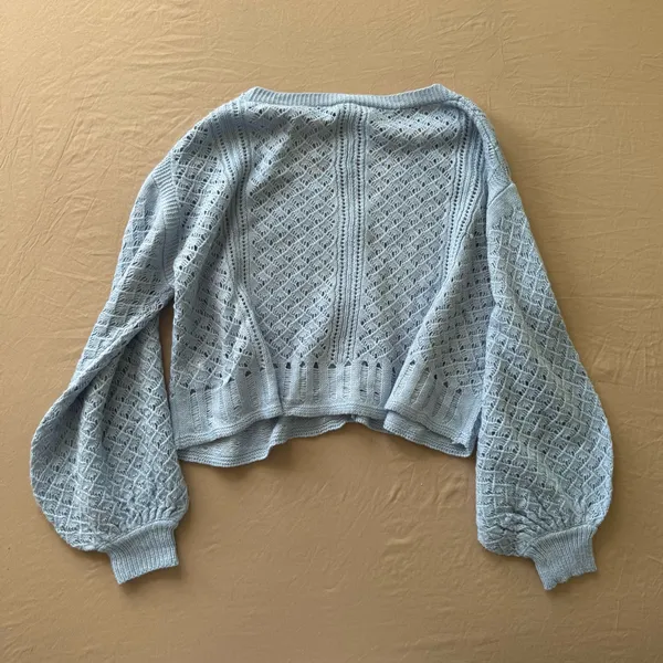 Zaful Balloon Sleeve Knit Cardigan - Image 3