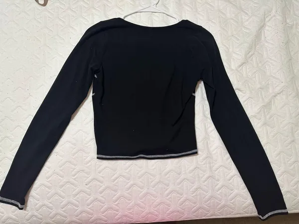Hollister Black Long Sleeve Baby Tee - Image 2
