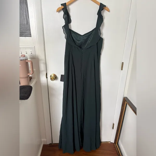 Lulus Dreamy Admiration Emerald Green Ruffled Maxi Dress Size XL Bridesmaid Prom - Image 5