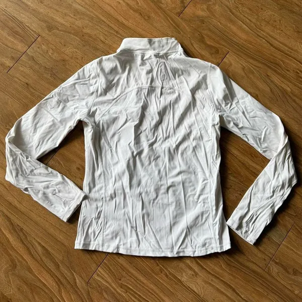 White Long Sleeve Zip - Image 2