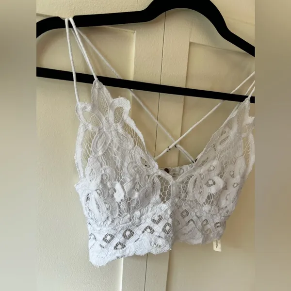 Free People FP One Intimately Adella Longline‎ Bralette White Size Small - Image 4