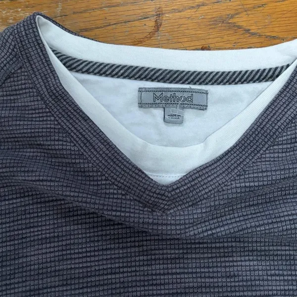 Vintage v neck sweater Blue Size L - Image 2