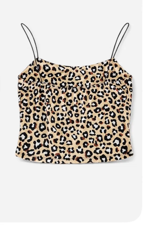 🐆 GAZE Leopard Print Cami Crop Top - Size Medium ✨ - Image 6
