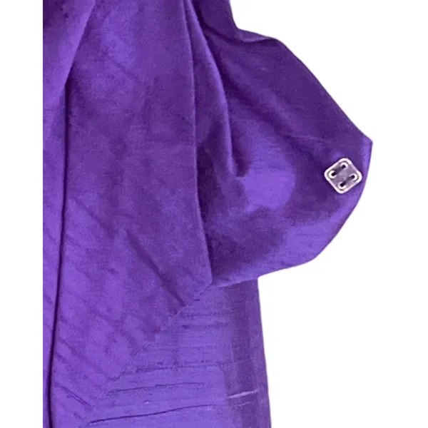 Vintage Watters & Watters Silk Dress Size 6 One Shoulder Purple Formal Cocktail - Image 12