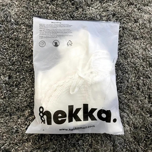 Hekka Croche Halter Maxi Dress in White, Size L​​​​​​​ - Image 4