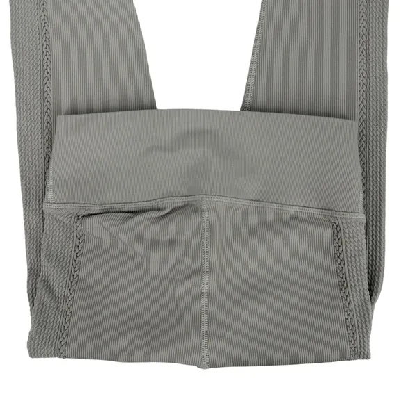 OFFLINE by Aerie Leggings Womens Medium Sage Green Ribbed High Rise Yoga - Image 3