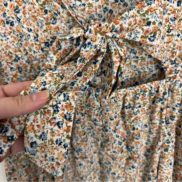 Cupshe Good Chemistry Floral Tie-Back Mini Dress Lace Ruffle Trim XL Spring NWT - Image 12
