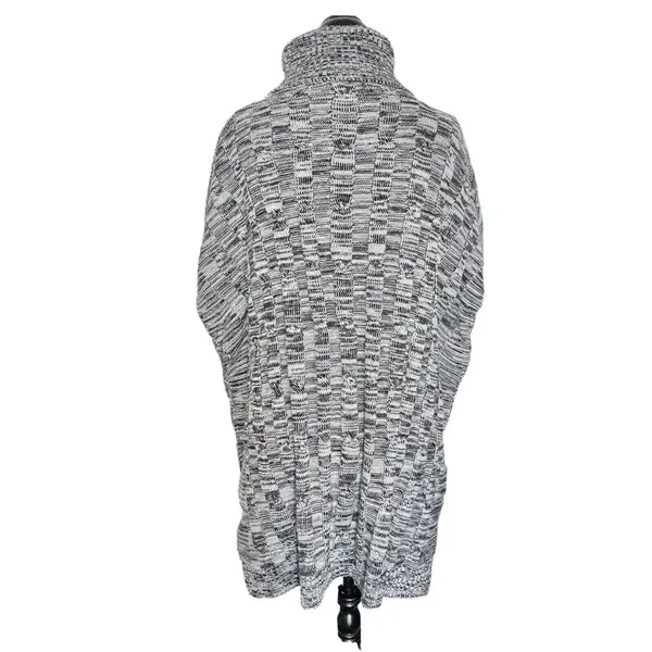Poncho Sweater Oversized Knit Turtleneck Chunky One Size Cozy Fall Winter - Image 4