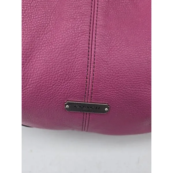 Coach Avery Tassel Purple Leather Hobo Bag Purse F23960 - Image 2
