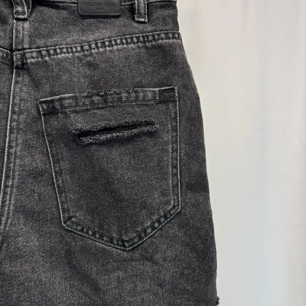 Free People We The Free Brea Denim Mini Skirt 24 XS Black Grunge Goth Edgy - Image 9