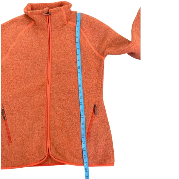 Smartwool Womens Hudson Trail Fleece Full Zip Jacket Canyon Rose Orange Medium - Image 5