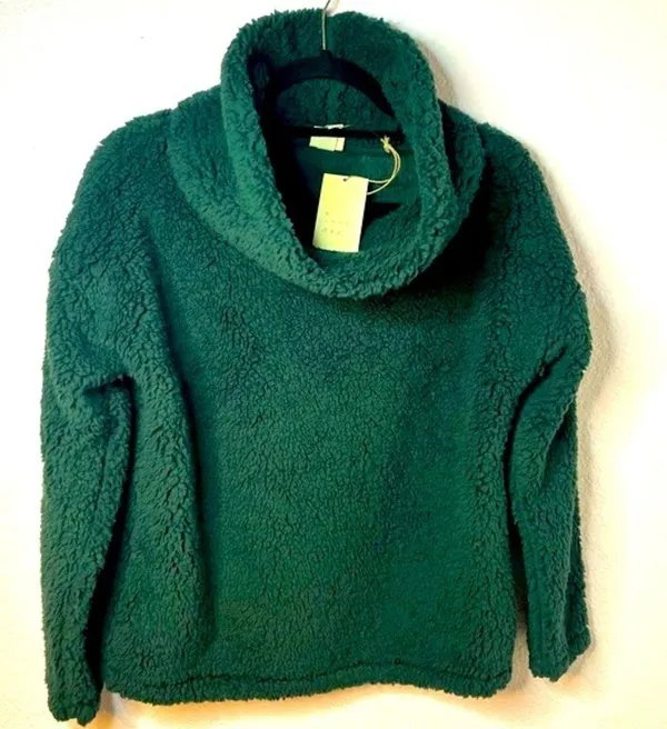 A New Day SUPER SOFT COMFY Women's Cowl Neck Sweater Green Size Medium. NWT - Image 3