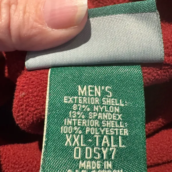 L.L.Bean Red Full-Zip Sleeveless Vest - Image 5