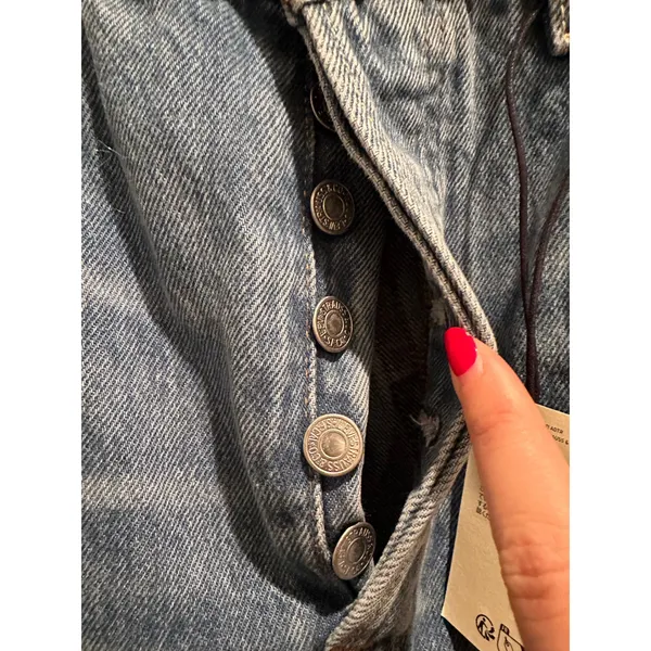 Levis 501‎ 81 High Rise Tapered Jeans Blue Denim 31x31 NWT - Image 5