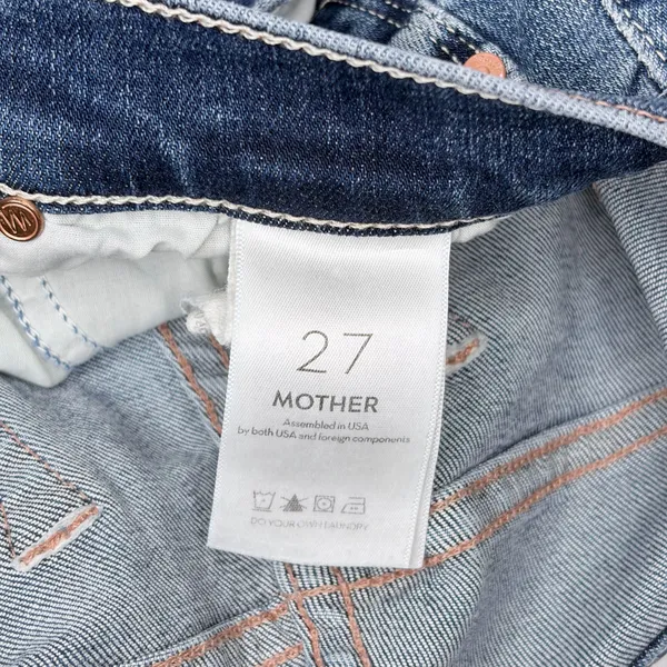 Mother Denim The Insider Crop Step Chew Straight Jeans - Image 5