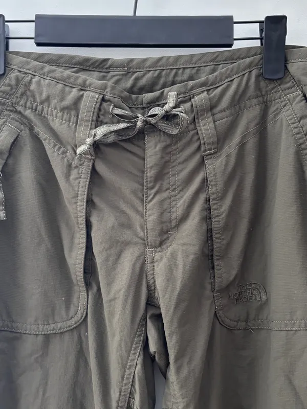 The North Face Womens Green Roll Up Hiking Cargo Pants Size 8 Nylon‎ Gorpcore - Image 2