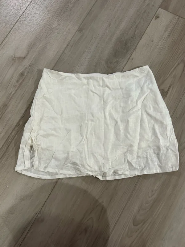 shein white linen mini skirt - Image 2