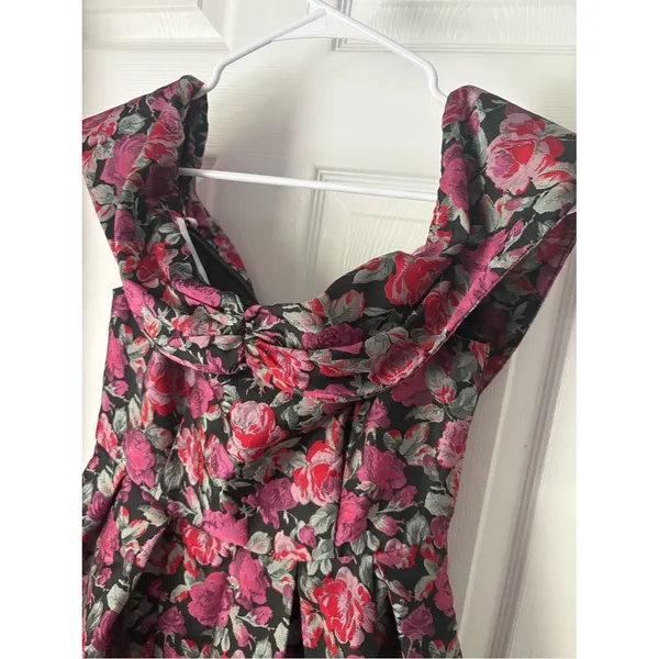 New Lulus Beyond Darling Floral Jacquard Off-The-Shoulder Mini Dress size S NWT - Image 12