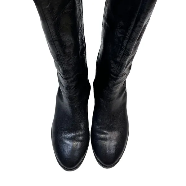COLE HAAN Womens Knee High Fashion‎ Boots Black Brown Leather Riding Size 6.5M - Image 6