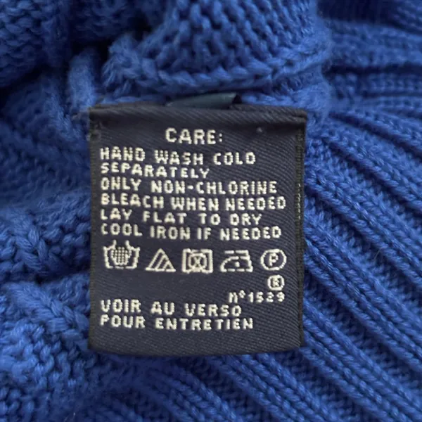 Vtg y2k Ralph Lauren Sport Cable Knit Sweater Sz L Preppy Bright‎ Twee Academia - Image 5