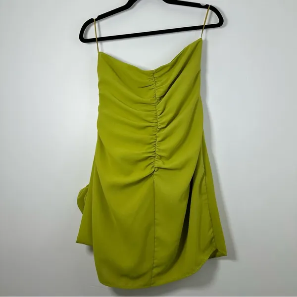 Lena x Revolve Women’s Green Strapless Mini Dress Size L - Image 2