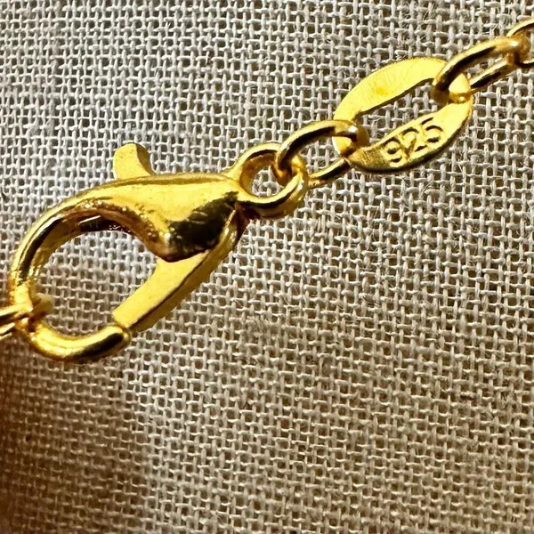 Gold tone Crescent Moon Necklace - Image 11