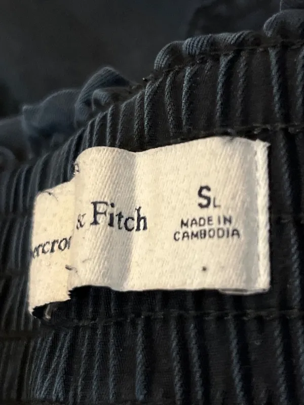 Abercrombie & Fitch Women’s S Navy Paperbag Jogger Pants Used Blue Lyocell - Image 11