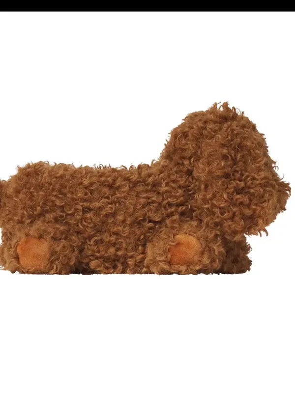 NWT Skims Curly dog faux fur slippers in chai size 38 new in bag - Image 4