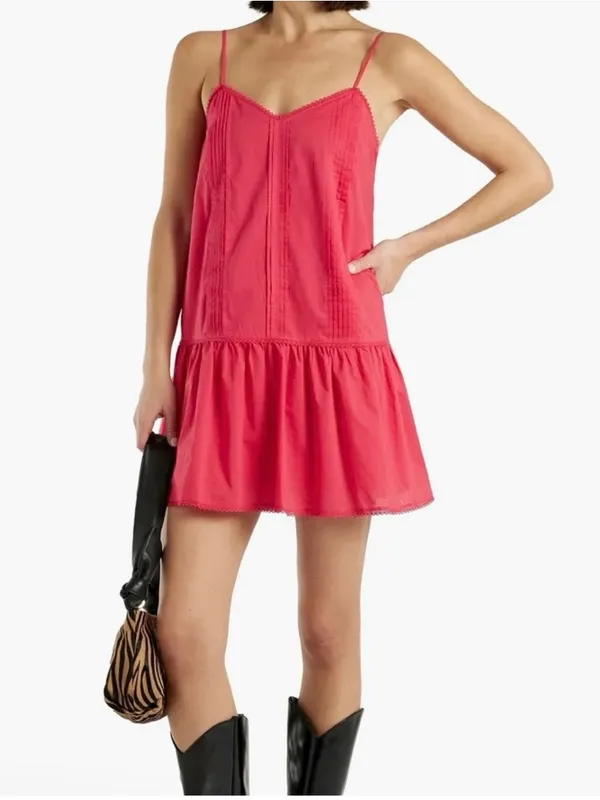 Joie Trinity Pintucked cotton mini Dress - Image 2