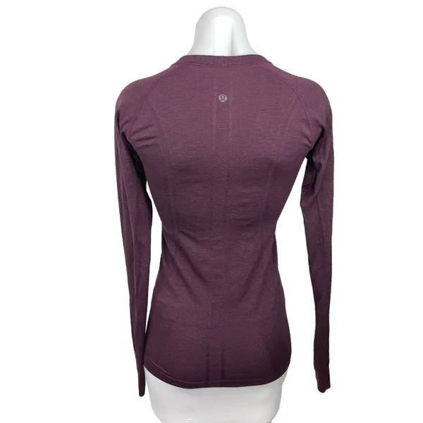 Lululemon Swiftly Tech Purple Crew Neck Long Sleeve Sports T-Shirt Tee Top S - Image 2