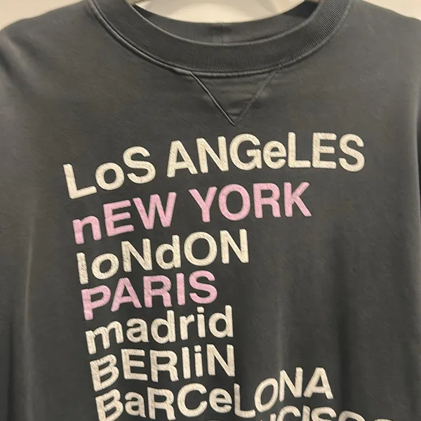 Anine Bing City Love Sweatshirt Charcoal Size M - Image 5