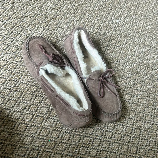 Ugg Chocolate Brown Moccasin Slippers Size 9 - Image 2