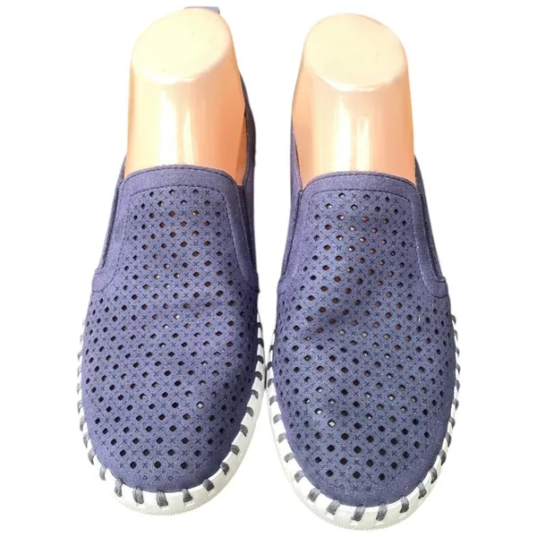 PATRIZIA Women's Surfie Navy Suede Cut Outs Slip-On Shoes EU 39 US 8.5 - Image 13