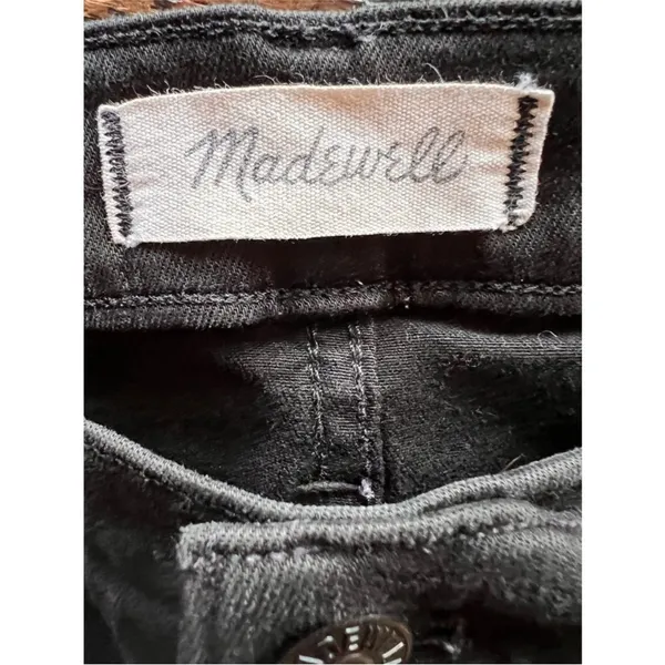 Madewell 10 inch high riser skinny skinny jeans in black color size 32 tall - Image 3