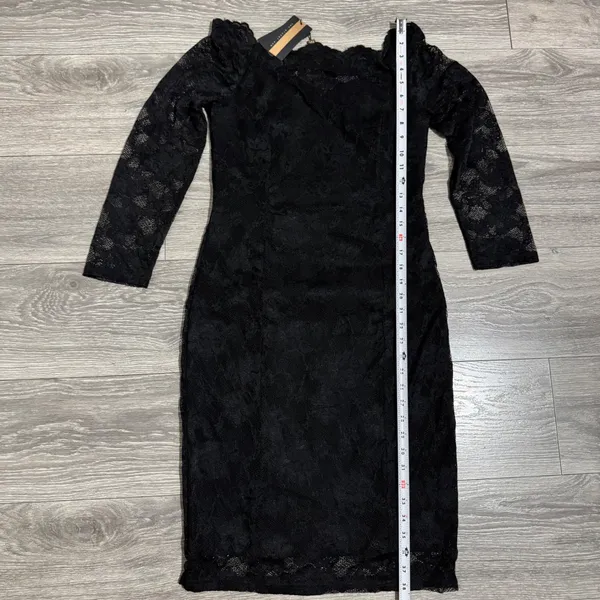 New MIUSOL Black Lace Off Shoulder Long Sleeve Bodycon Cocktail Goth‎ Dress M - Image 11
