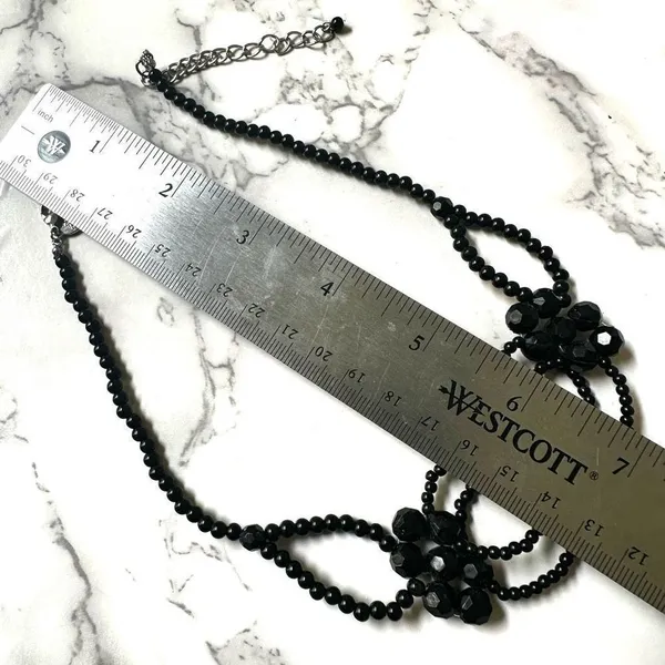Cookie Lee black seed and beaded choker necklace - Image 3