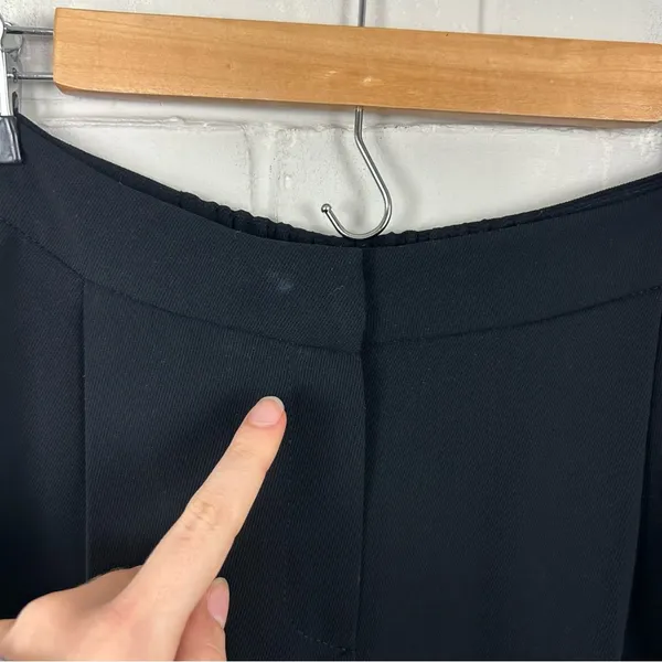 Topshop Black Stripe Trouser Pants Size 2 - Image 6