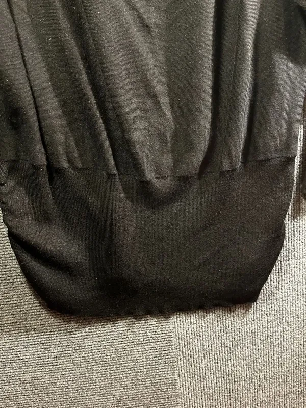 Metaphor Black Cowl Neck Long Sleeve Pullover Sweater with Gold Tone Shoulder Zi - Image 5