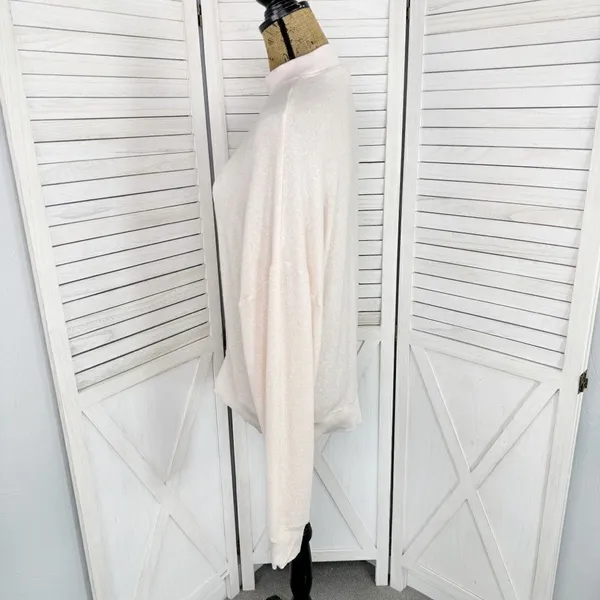 Topshop Oversized Slouchy Mock Neck Sweatshirt Nude‎ Pink Size 8 - Image 2