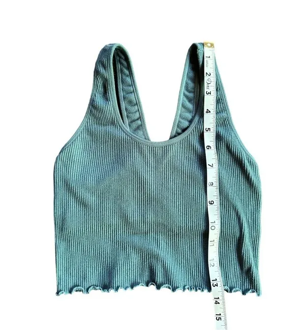 Spiritual Gangster Crop Tank Sage Green Size Small - Image 3