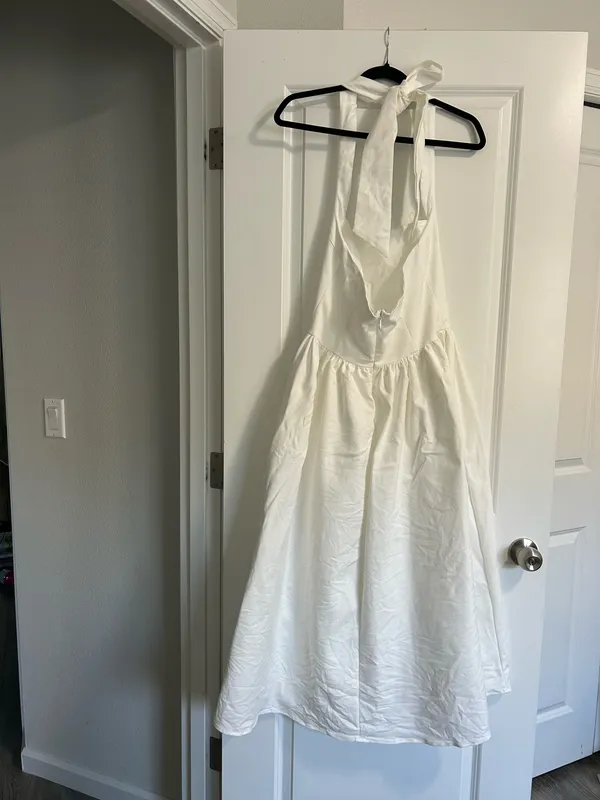 New Showpo Helda Midi Dress Halter Tie Neck Corset Dress Size Medium MSRP $139 - Image 11