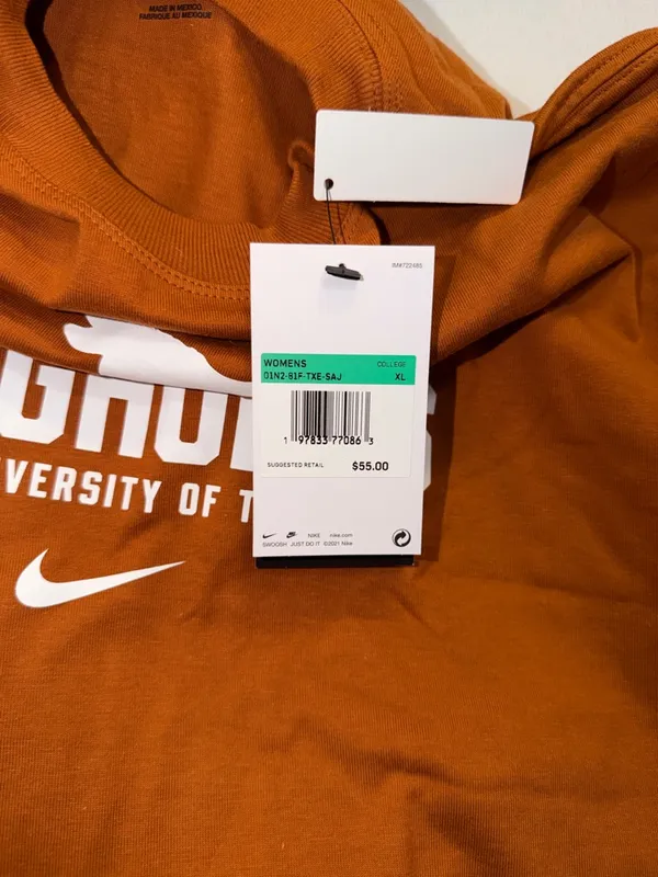 Nike Texas Longhorns Burnt Orange Long-Sleeve Graphic Shirt- Womans-XL - Image 6