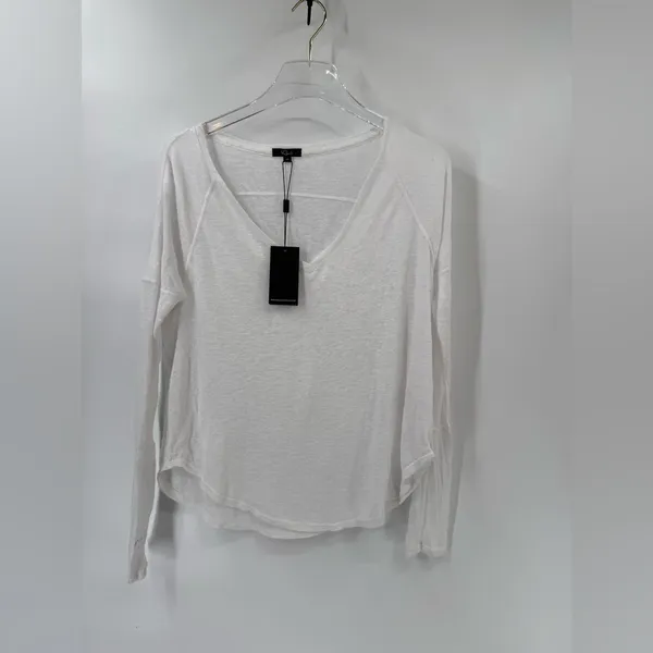 Rails White Aden Linen Blend Sheer Lightweight Long Sleeve Top‎ NWT size xs - Image 3