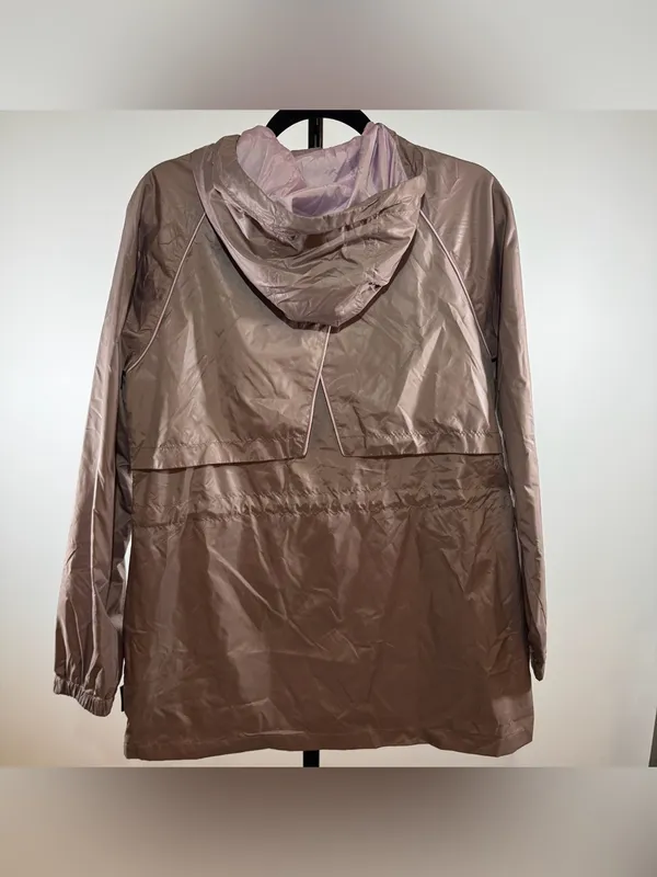 Noize Shiloh Mauve Windbreaker Rain Utility Jacket Pink Trim Size Small S - Image 5