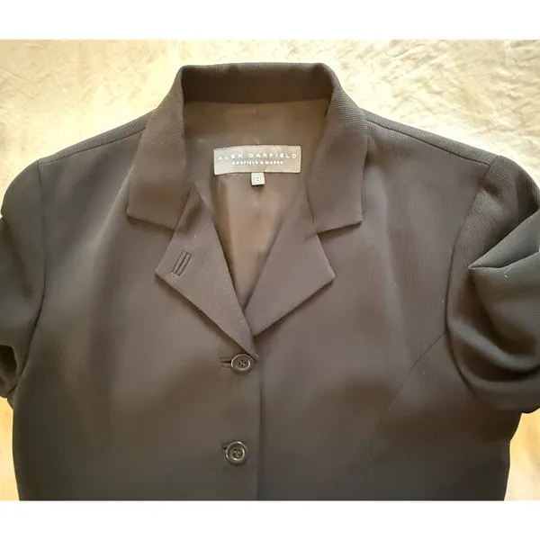 Garfield Marks Blazer Womens Size 6 Black Lined 4 Button Front Collar USA Made - Image 12