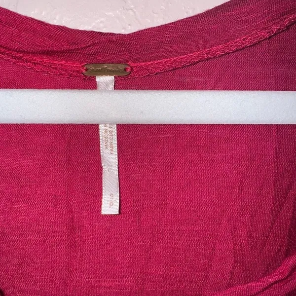 Free People Pink Lace Sleeve Tee - Image 3